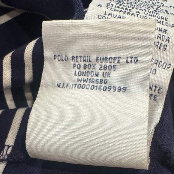 Polo by Ralph Lauren Men's Navy & White Striped SS Pima Cotton Shirt Large - Picture 11 of 14